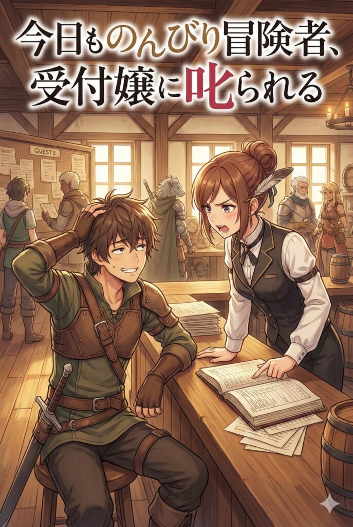 The laid-back adventurer gets scolded by the receptionist again today